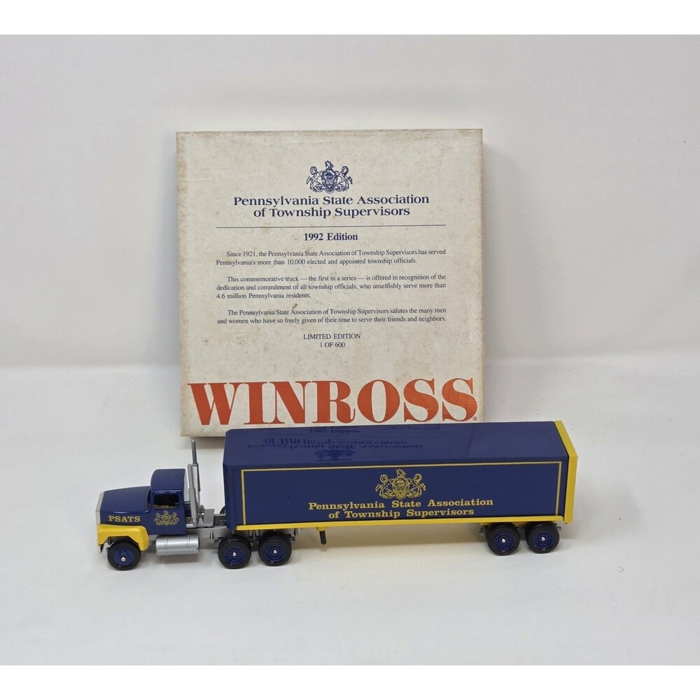 Winross PSATS Pennsylvania Township Supervisors 1992 Die Cast Truck 1/64 NIB 600